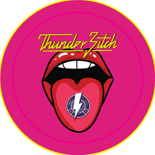 Thunder Bitch Round Logo Stickers (Single)